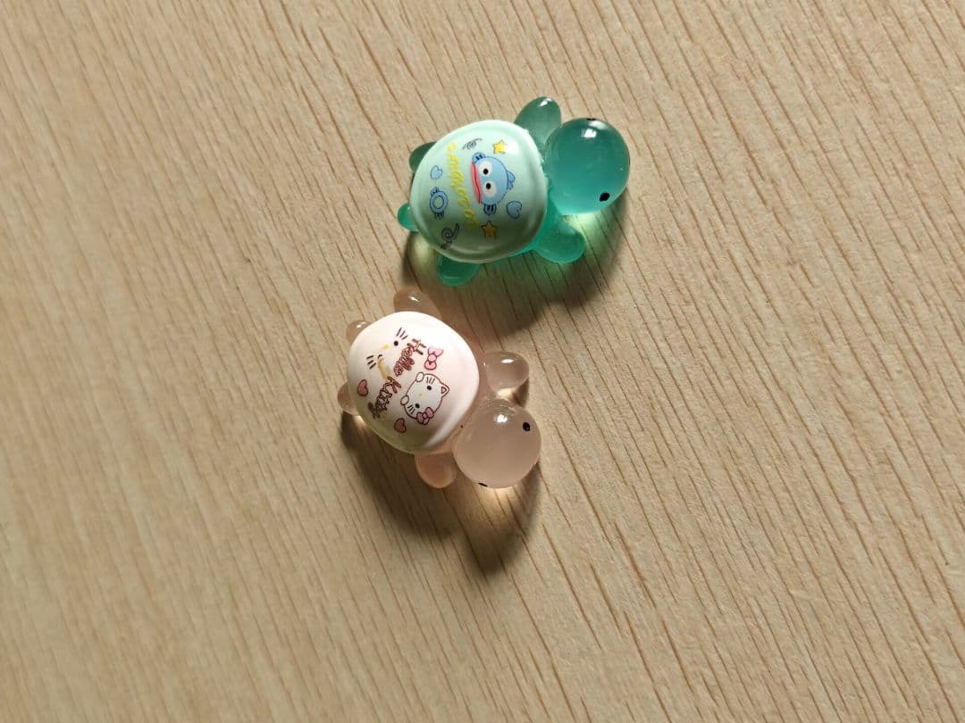 カラフルなカメの置物 2個セット