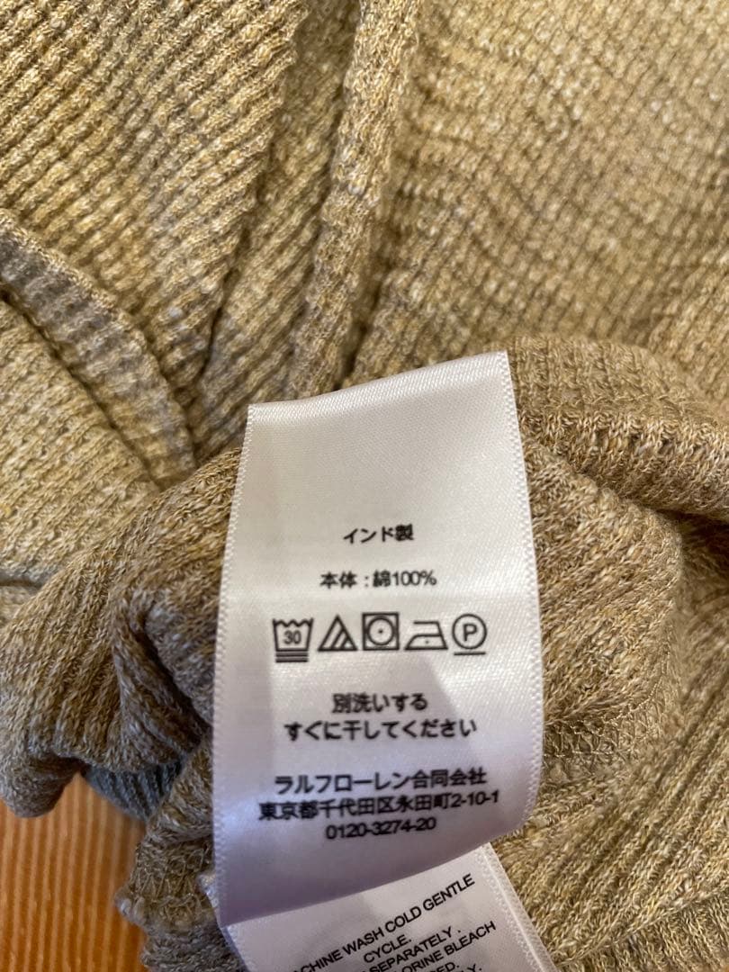 RRL ベージュ 長袖サーマル