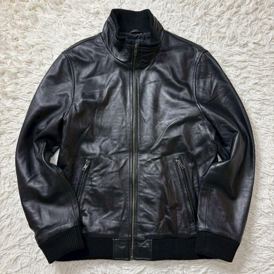 【極美品】LIUGOO シープスキン レザージャケット　L ブラック