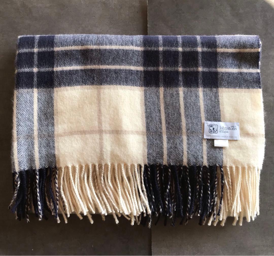 Johnstons カシミヤ100% 大判ストール Knockmore