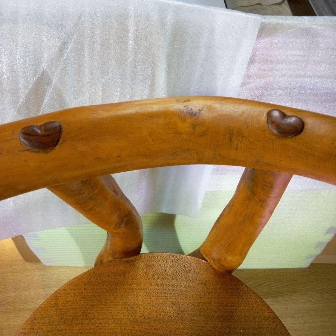 自然木の椅子　家具　ハンドメイド　木の温もり　手作り　椅子　天然木　自然木　レア