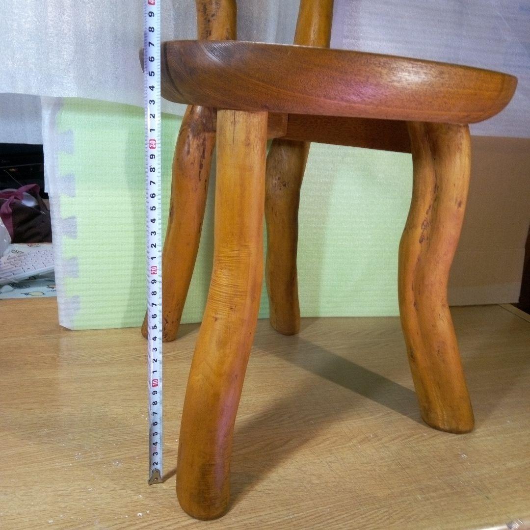 自然木の椅子　家具　ハンドメイド　木の温もり　手作り　椅子　天然木　自然木　レア
