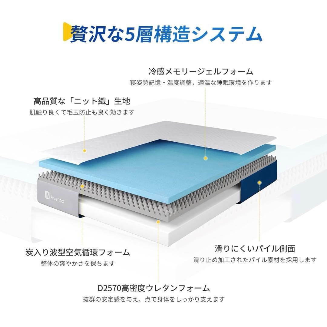 Avenco マットレス クイーン 高反発 極厚20cm ウレタンマットレス