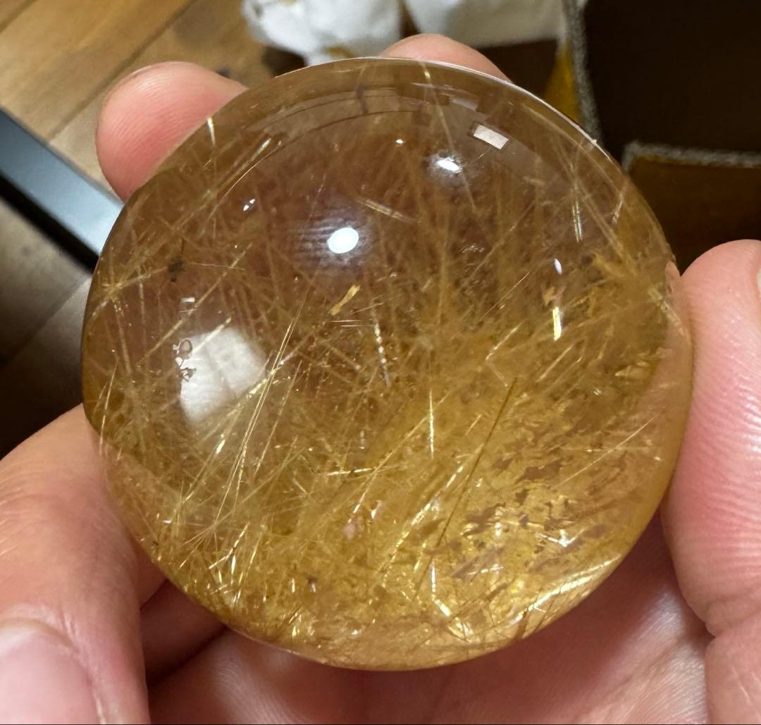 【極上品】コレクション級　ゴールドルチルスフィア 丸玉　約5.4 証明書付