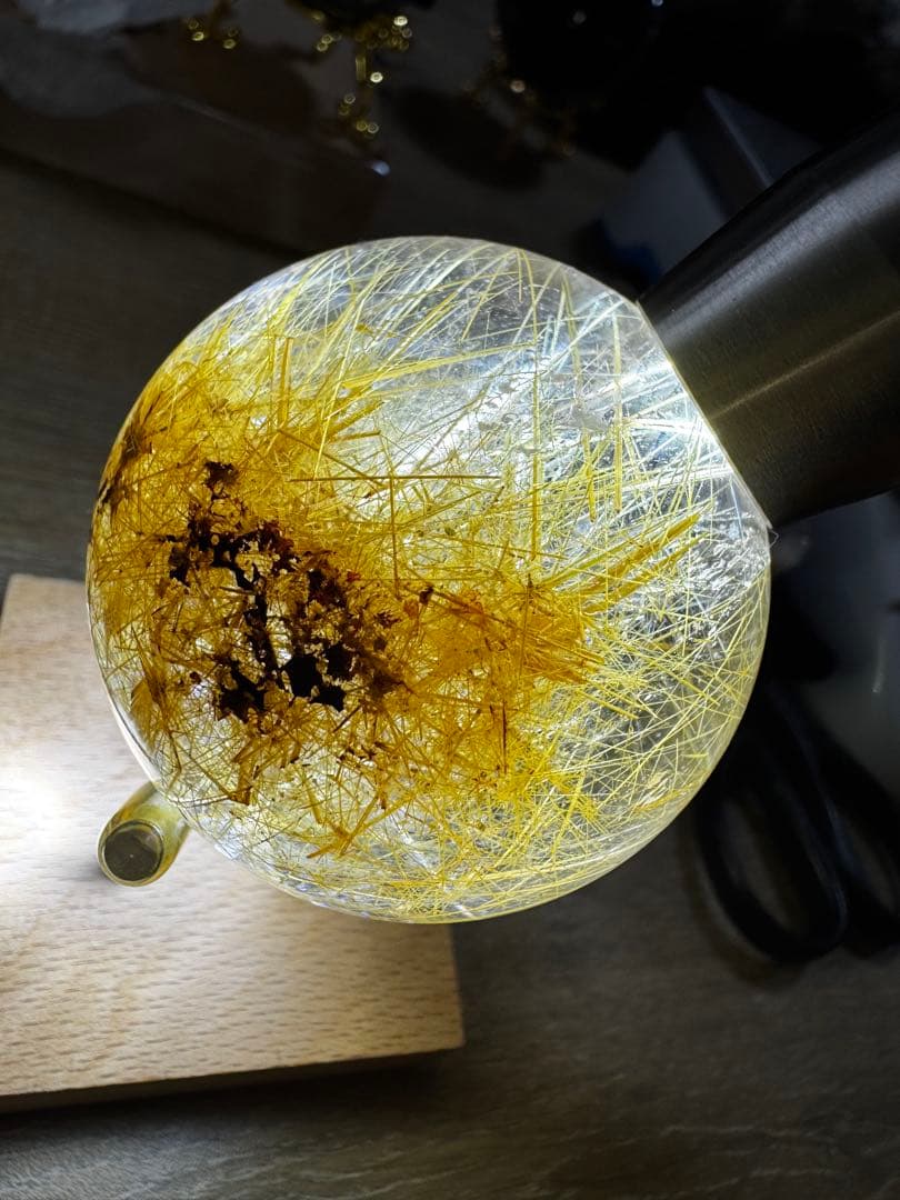 【極上品】コレクション級　ゴールドルチルスフィア 丸玉　約5.4 証明書付