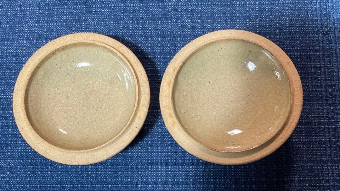 出西窯の黒い陶器製蓋つき煮物椀グラタン皿2個セット