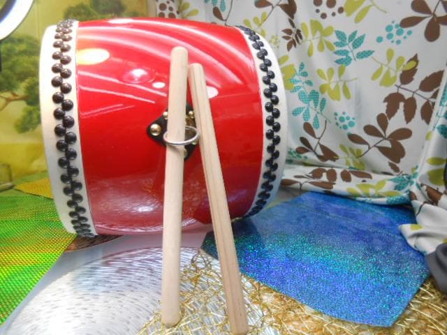 R(送料無料)39.980円　エイサー大太鼓36cm*40cm 撥二本移動袋付き