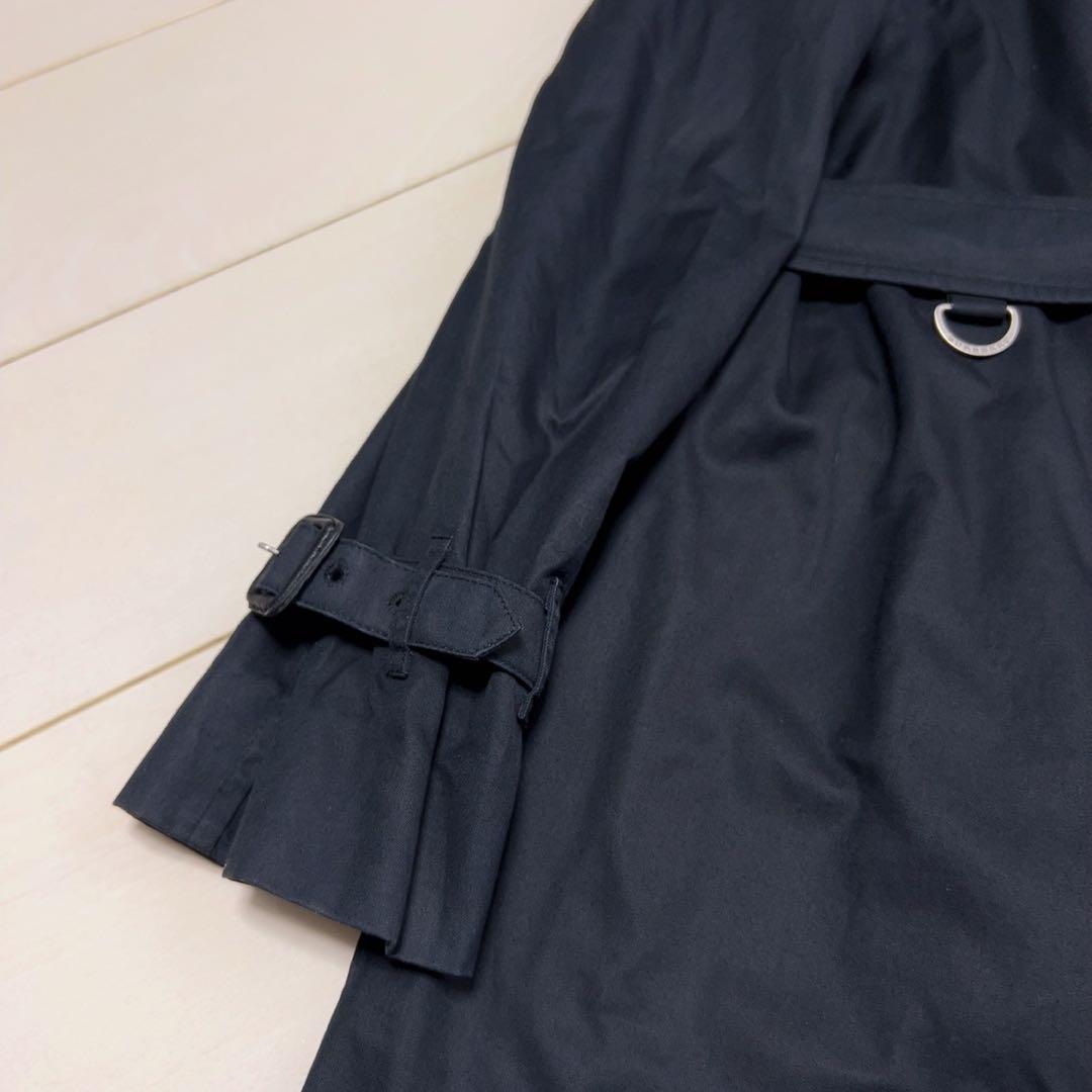 ☆BURBERRY LONDON☆ブラックトレンチコート メガチェック　ベルト付