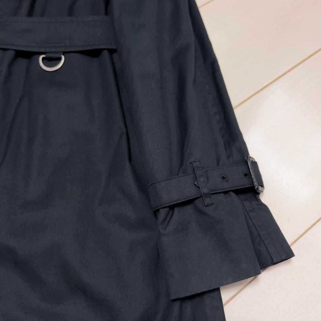 ☆BURBERRY LONDON☆ブラックトレンチコート メガチェック　ベルト付