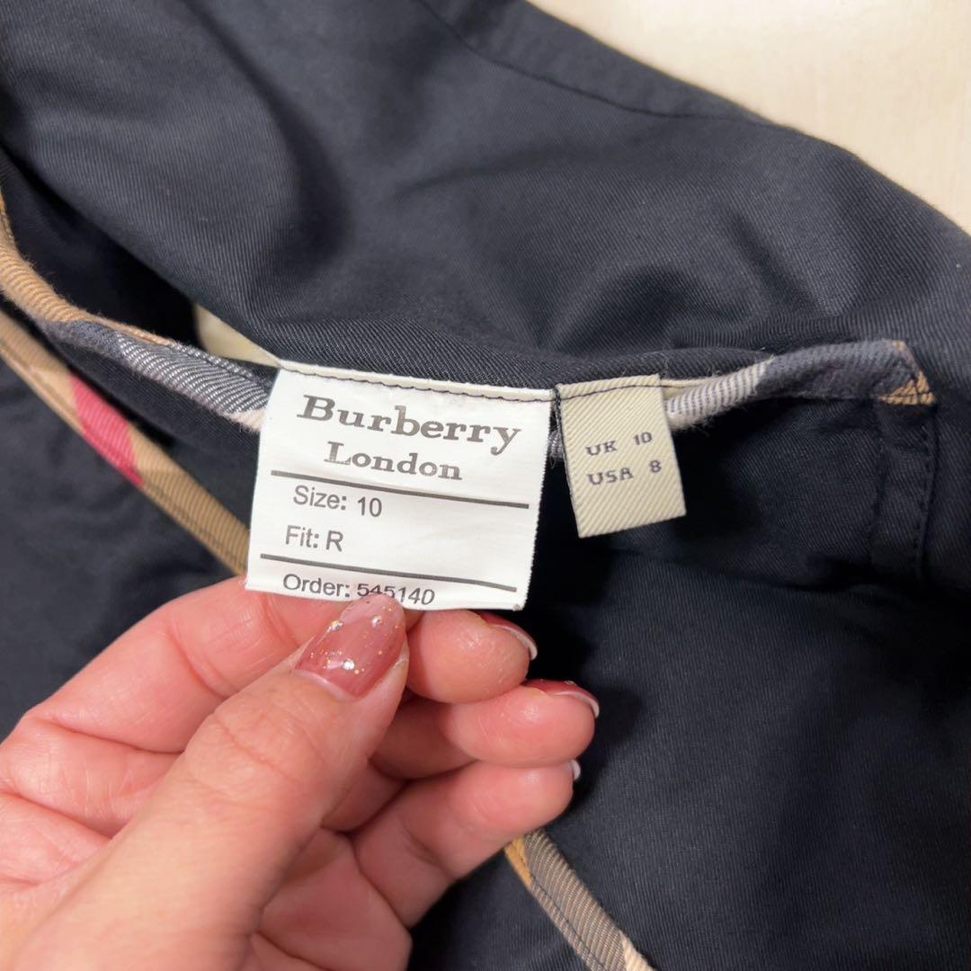 ☆BURBERRY LONDON☆ブラックトレンチコート メガチェック　ベルト付