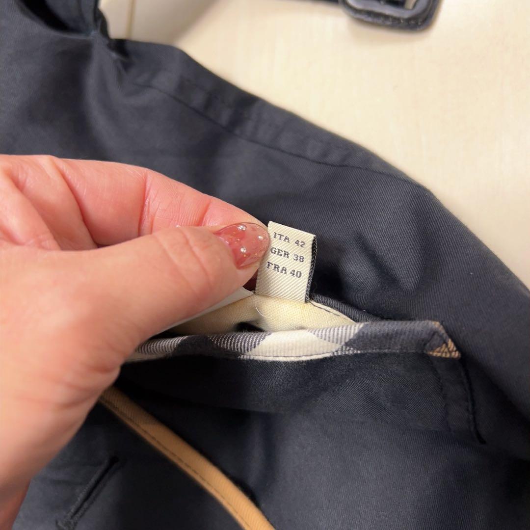 ☆BURBERRY LONDON☆ブラックトレンチコート メガチェック　ベルト付