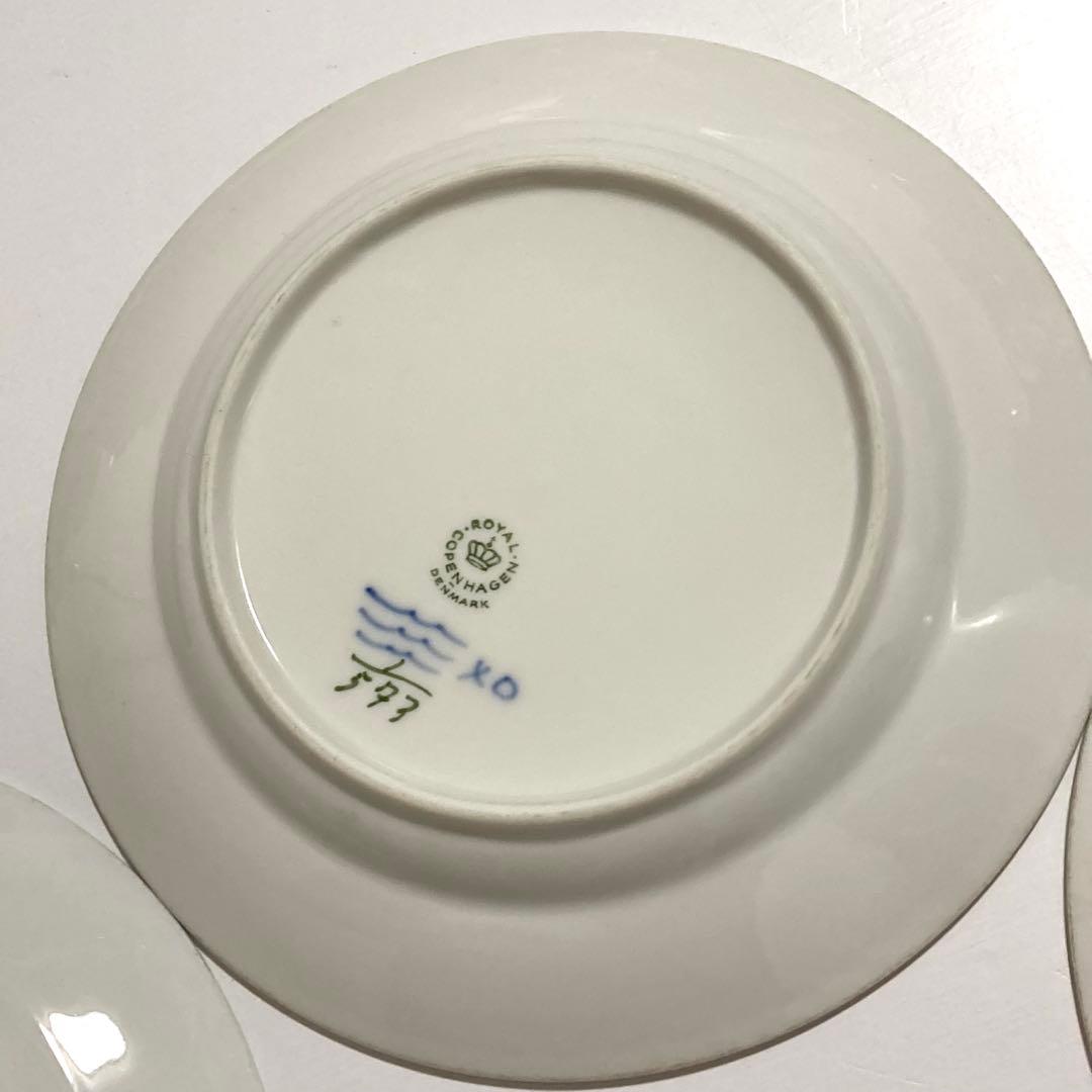 5枚✨ロイヤルコペンハーゲン ブルーフルーテッドハーフレース プレート 19cm