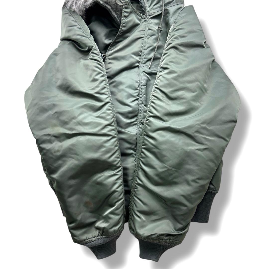 美品 ALPHA N-2B 90s フライトジャケット ブルゾン カーキー S