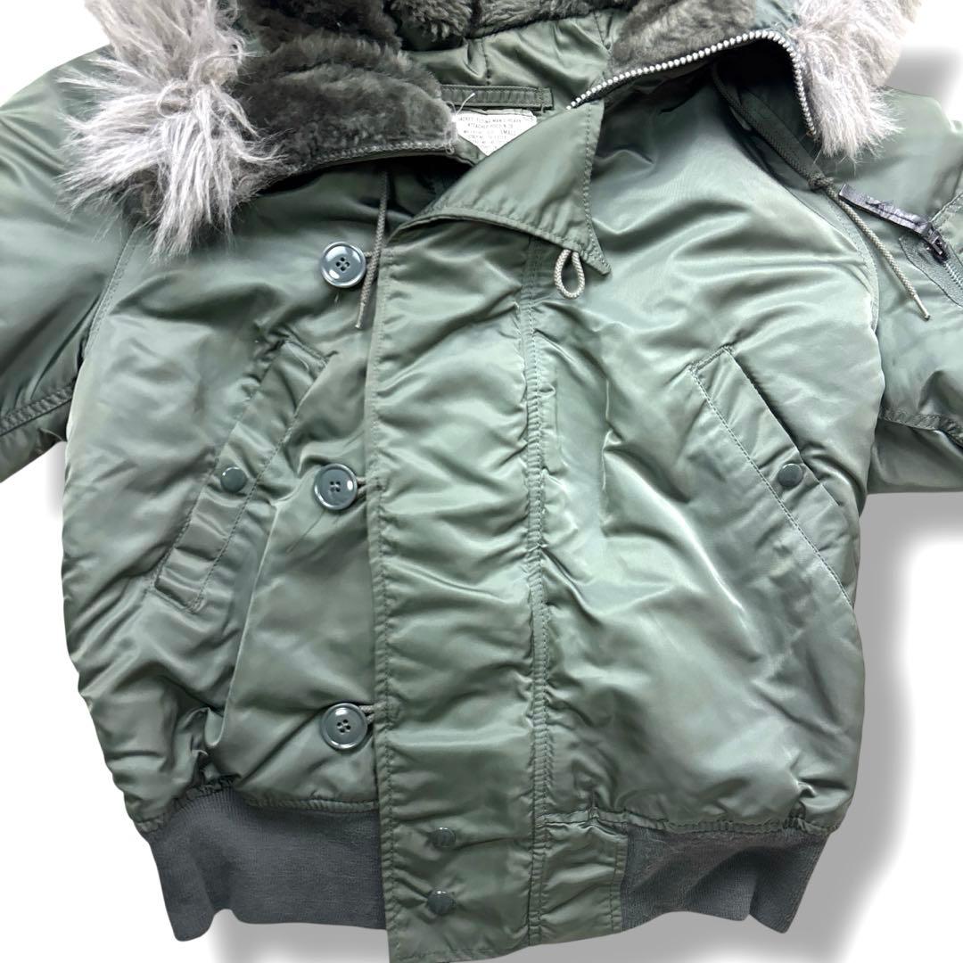 美品 ALPHA N-2B 90s フライトジャケット ブルゾン カーキー S