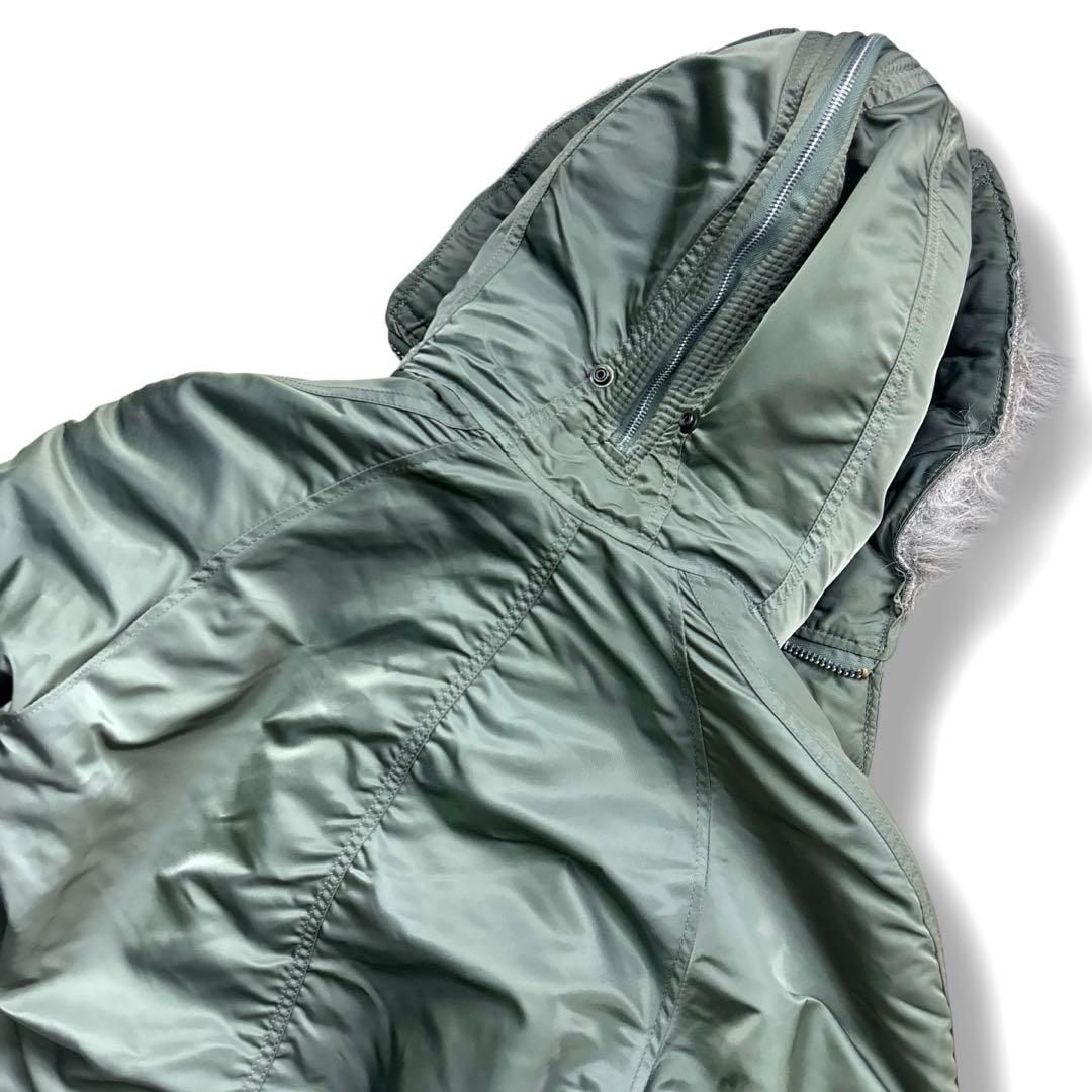 美品 ALPHA N-2B 90s フライトジャケット ブルゾン カーキー S