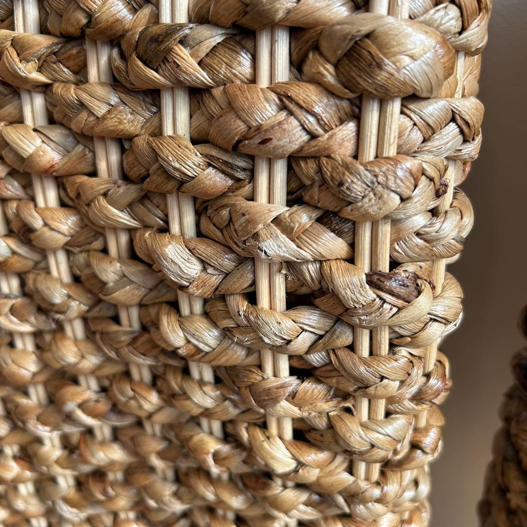 【美品】アジアン家具　ダイニングチェア　ウォーターヒヤシンス　バリ島　2脚セット