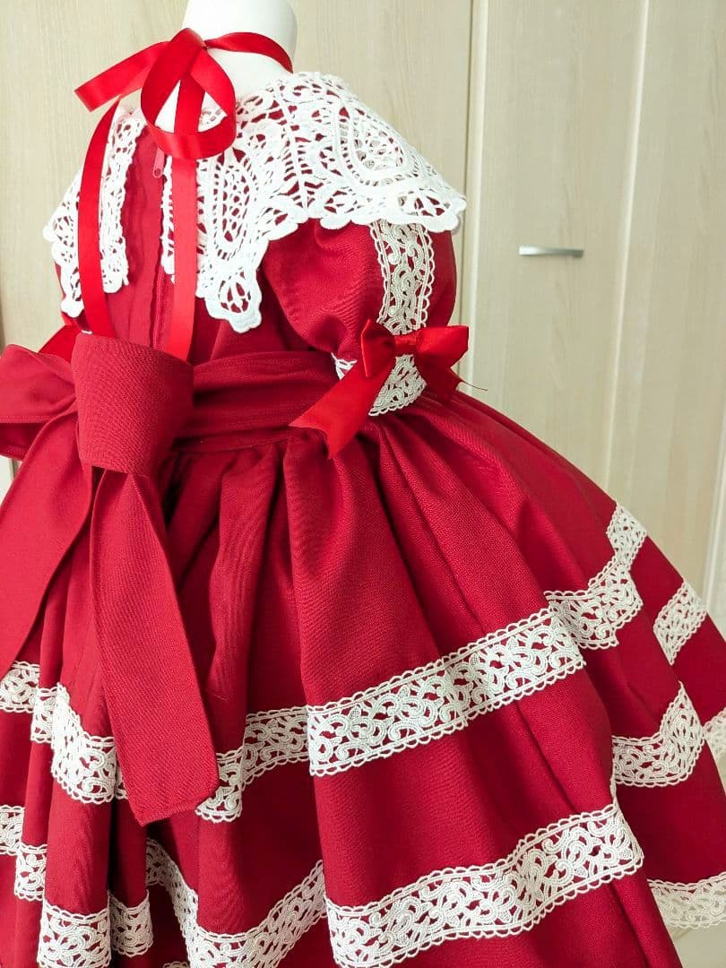 ハンドメイド　ワンピース　エリザベス風　100cm