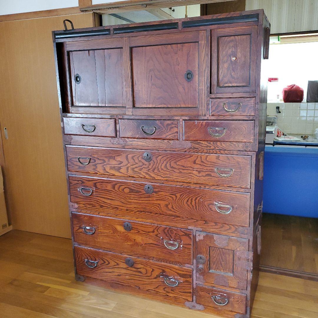 木製　箪笥　昭和レトロ　仙台箪笥