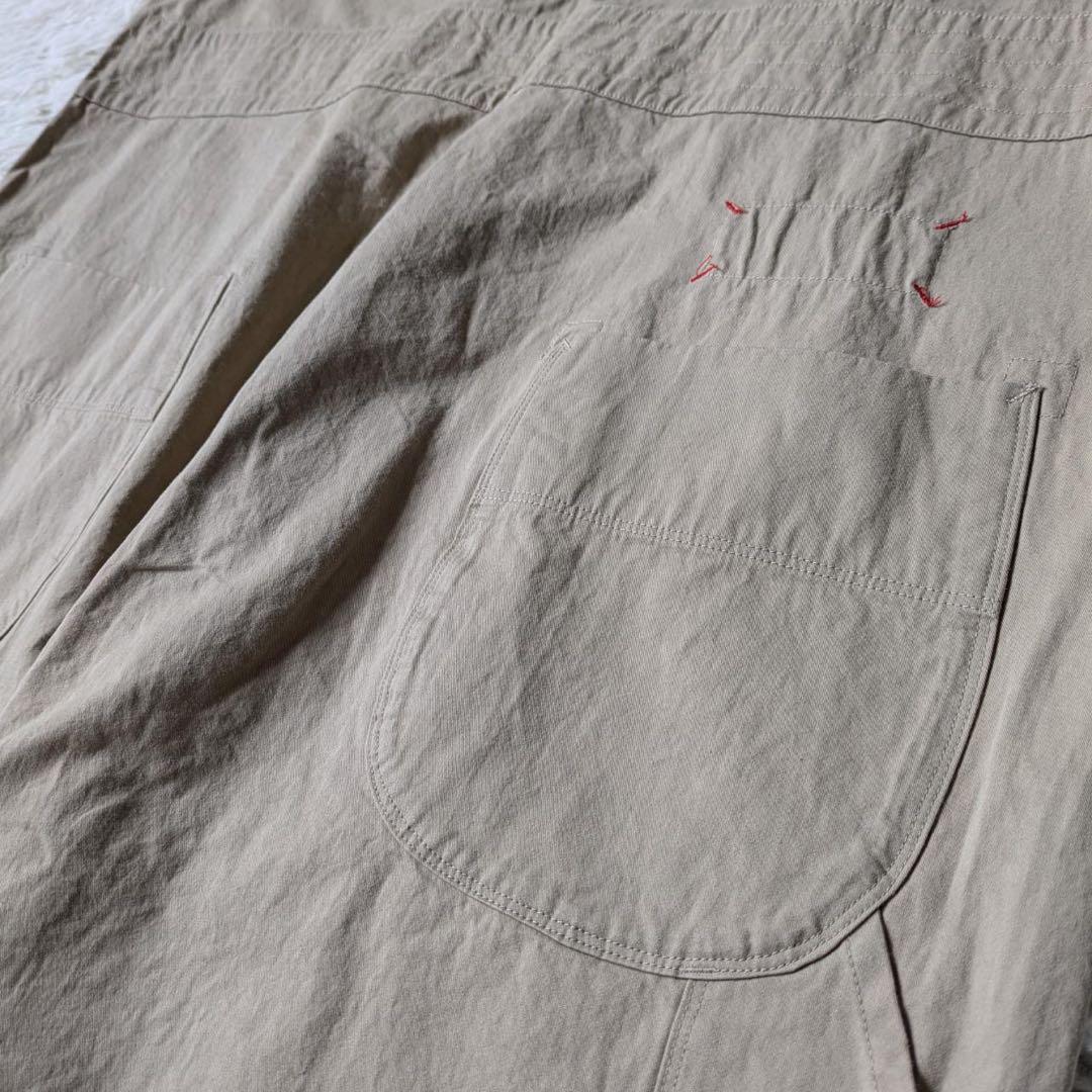 快晴堂　Girl's・高密度ツイル/カシュクールサロペットパンツ　製品洗い加工