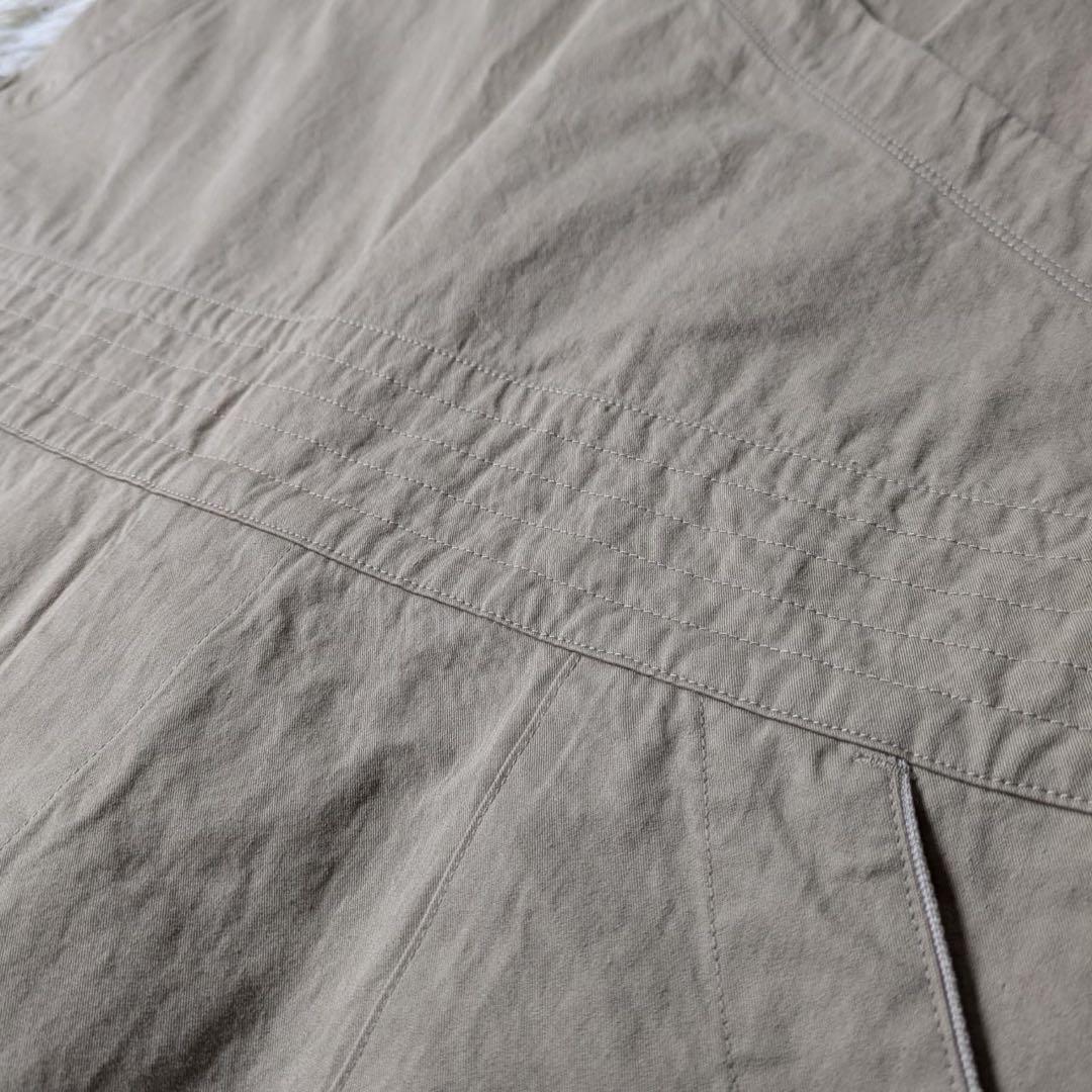 快晴堂　Girl's・高密度ツイル/カシュクールサロペットパンツ　製品洗い加工