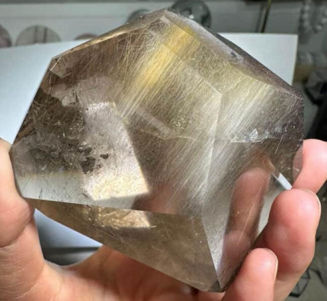 天然　高品質　ゴールドルチル　フリーフォーム　ポリッシュ