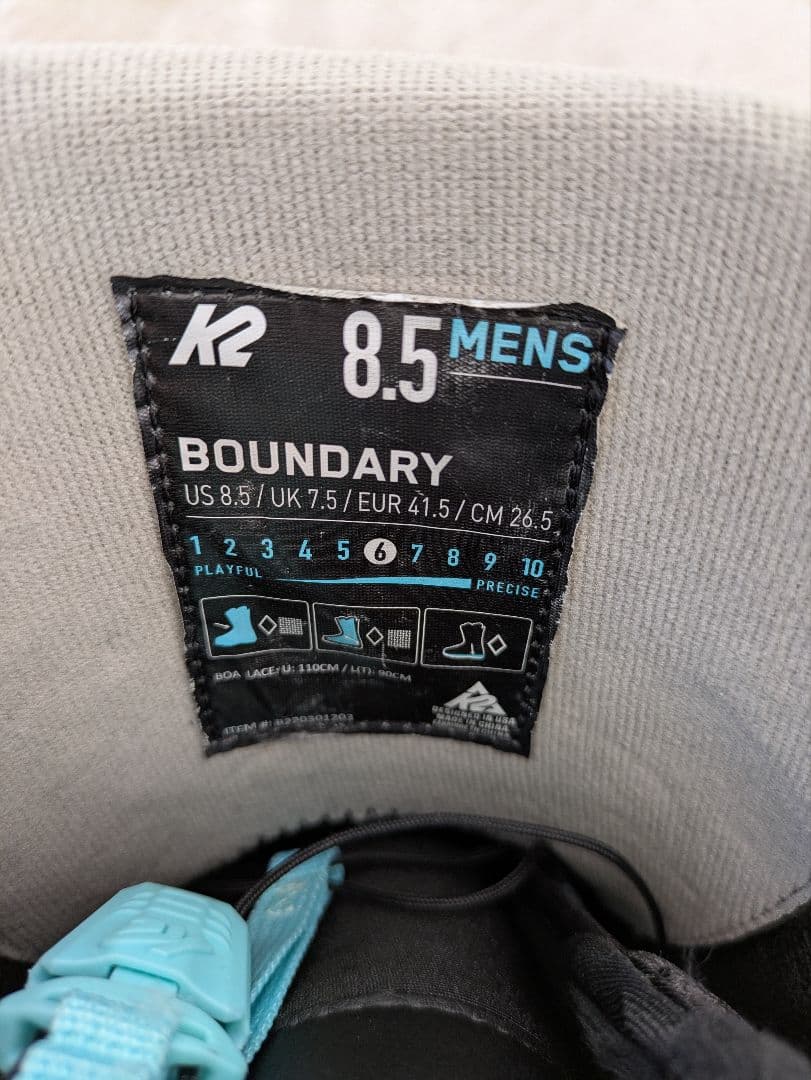 K2 BOUNDARY　スノーボードブーツ　ダブルBOA