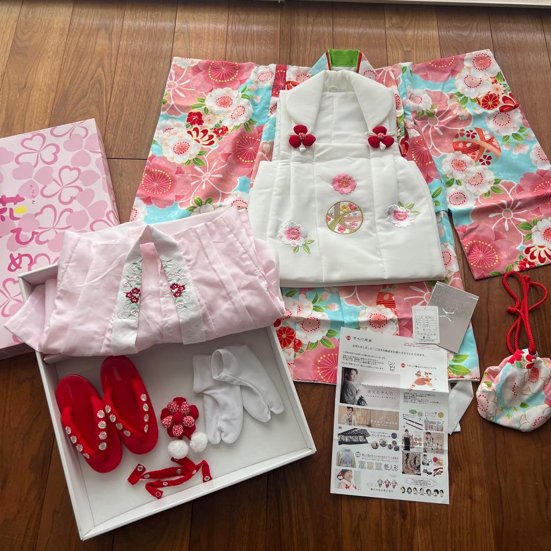 七五三用 着物 ピンク　3歳　花ひめ　きもの遊美