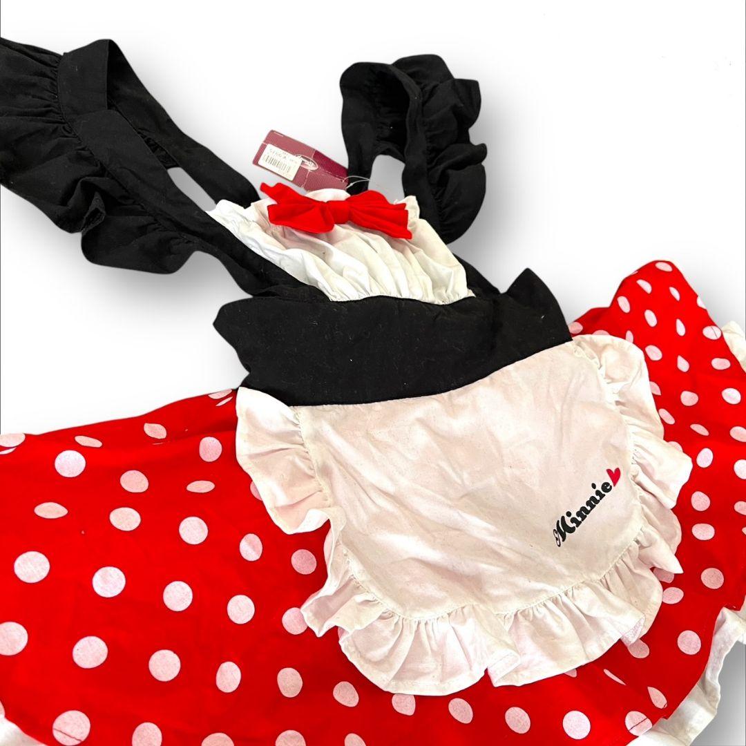 新品 未使用 公式 ディズニー ランド ミニー エプロン 定価9975円