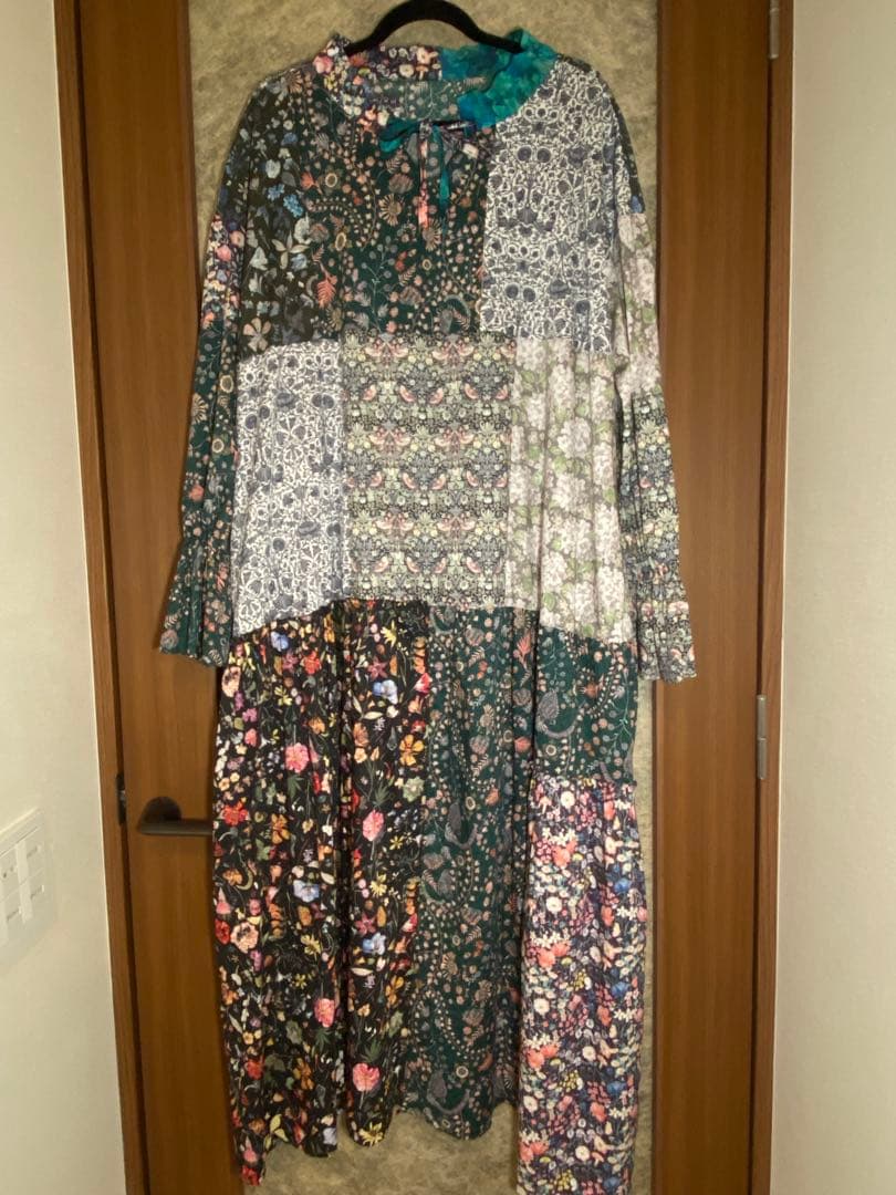 【春秋】リバティ パッチワークワンピース 【ハンドメイド】