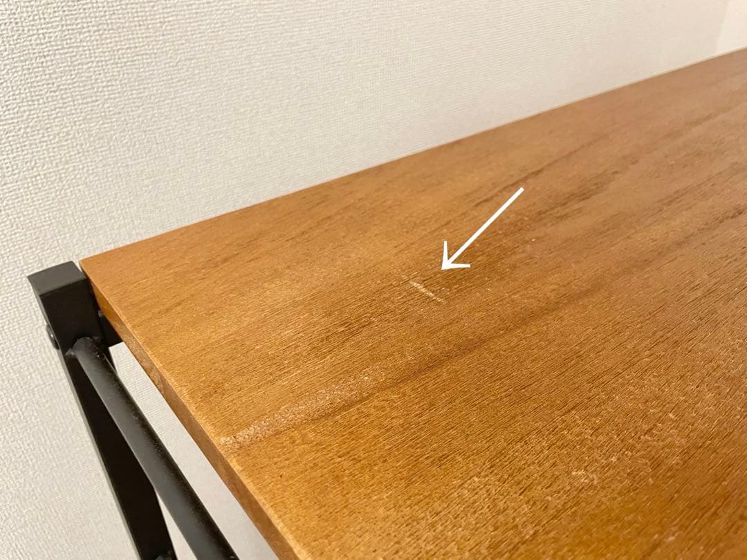 送料込 ニトリ ヴィンテージスタイルのアイアンシェルフ3段(幅90cmブラウン)