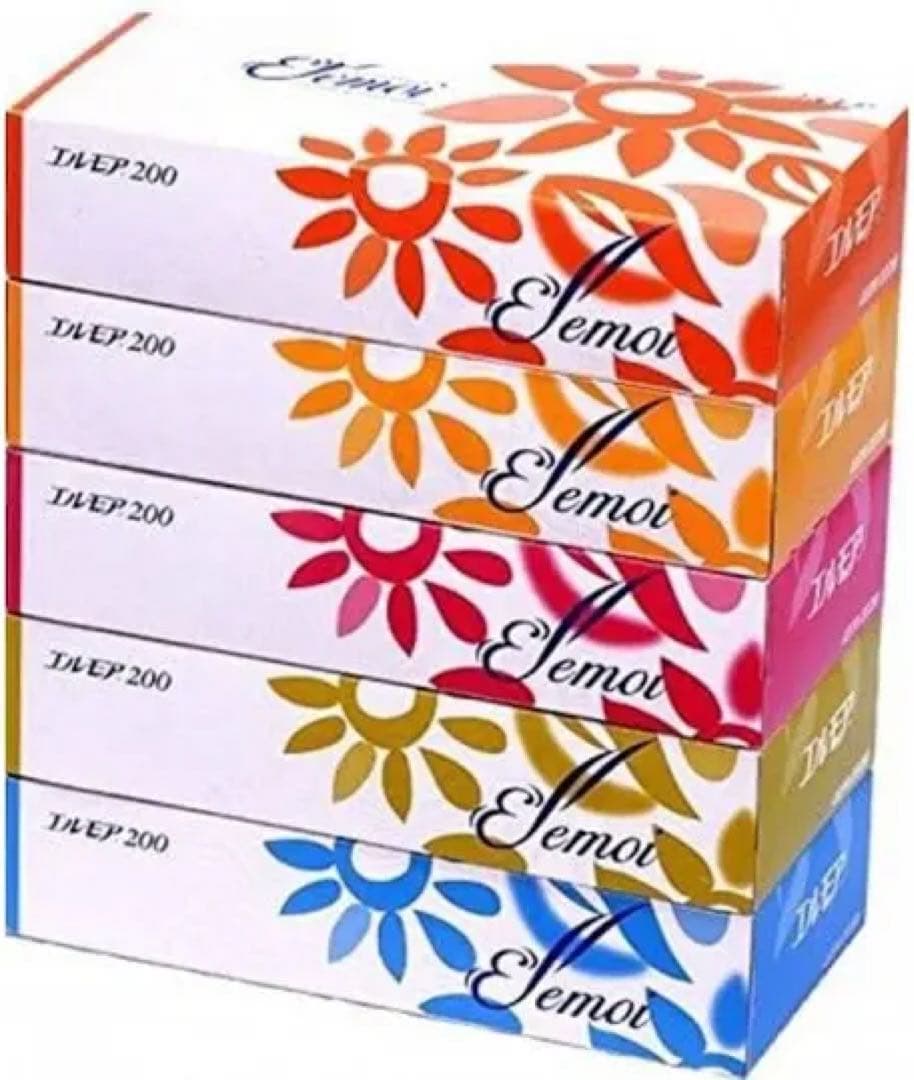 Elemoi ボックスティッシュ 200枚入り