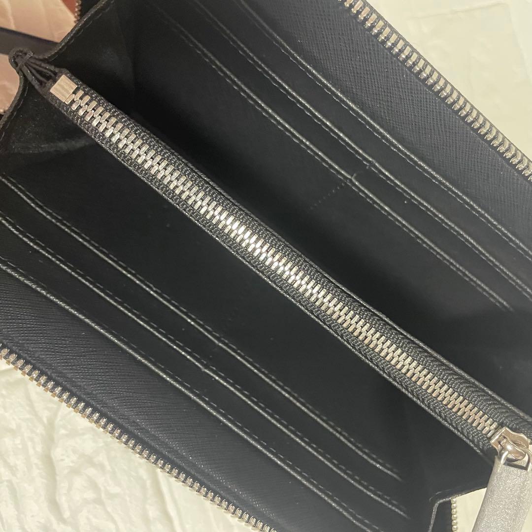 週末セール⭐️エンポリオアルマーニ 長財布 レザー ジップラウンド ブラック 黒