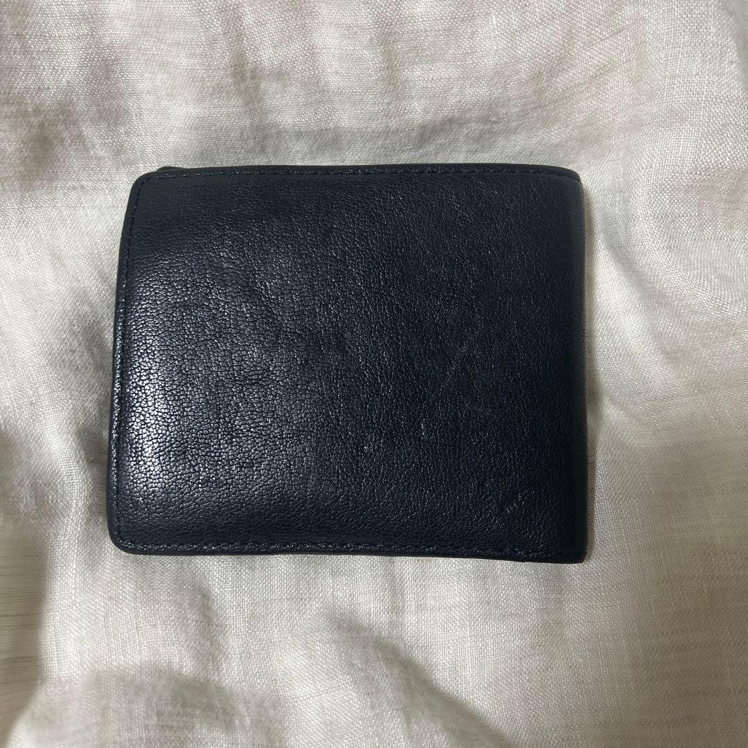 【美品】DIESEL ディーゼル 二つ折り財布 レザー ブラック 箱付き