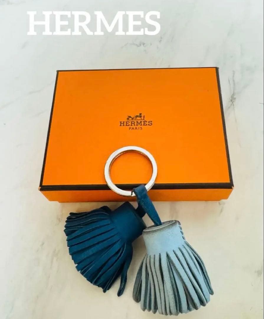 HERMES エルメス キーリング カルメン ウノドスブルー