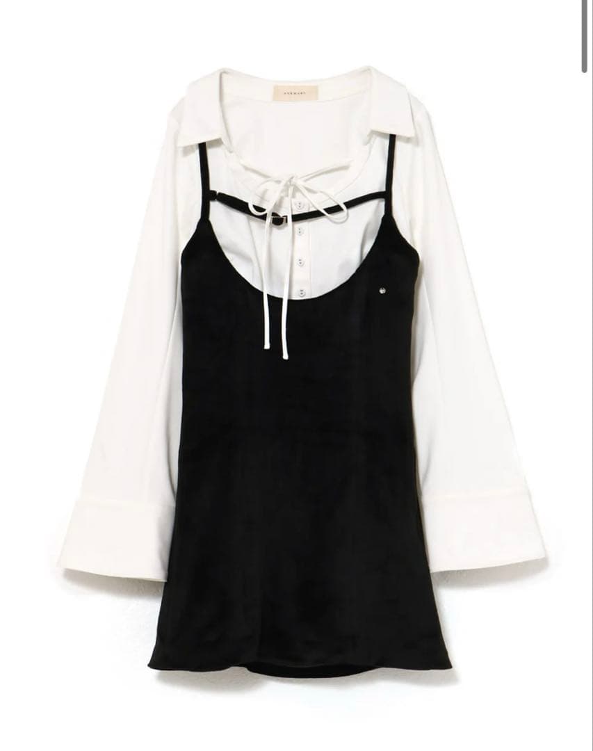 即日発送Betty velour mini dress andmary