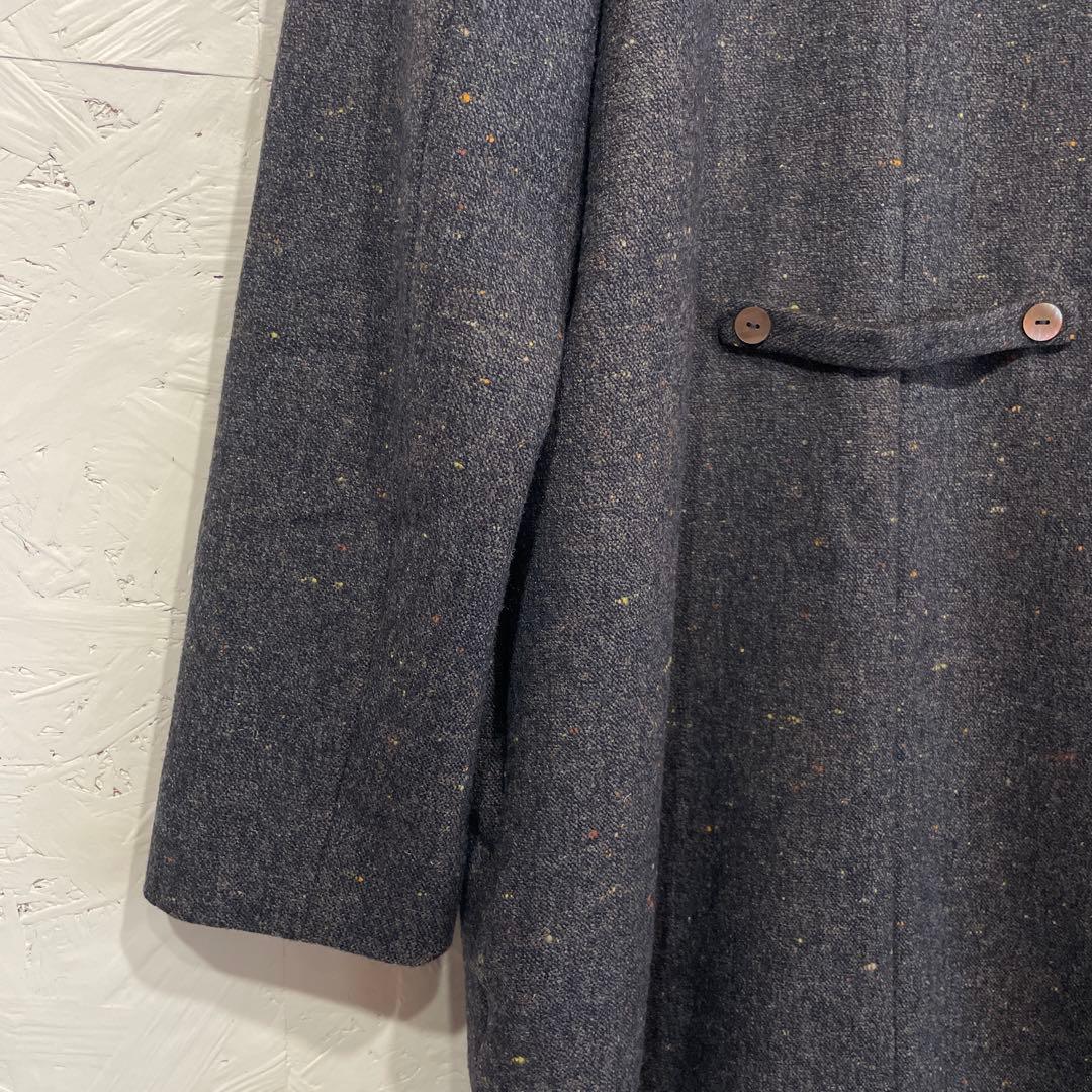 日本製【Pal'las Palace】ノーカラーガウンコート　ウールコート　0