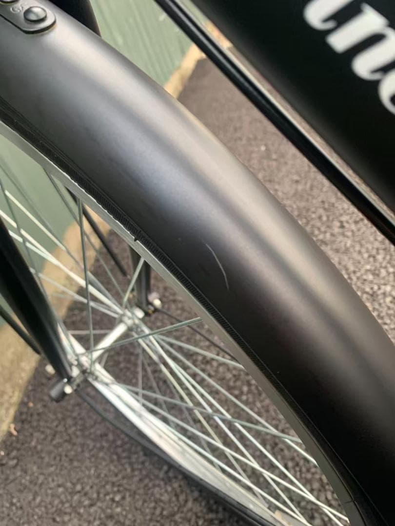 防犯登録無料！電動アシスト自転車 シティタイプ マットブラック　カイホウジャパン