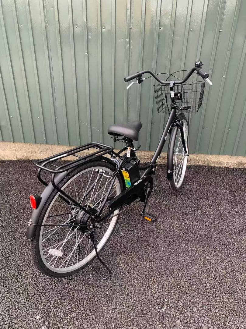 防犯登録無料！電動アシスト自転車 シティタイプ マットブラック　カイホウジャパン