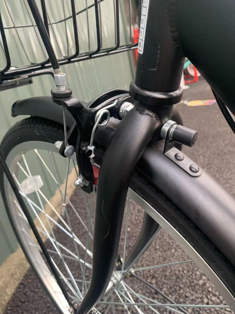 防犯登録無料！電動アシスト自転車 シティタイプ マットブラック　カイホウジャパン