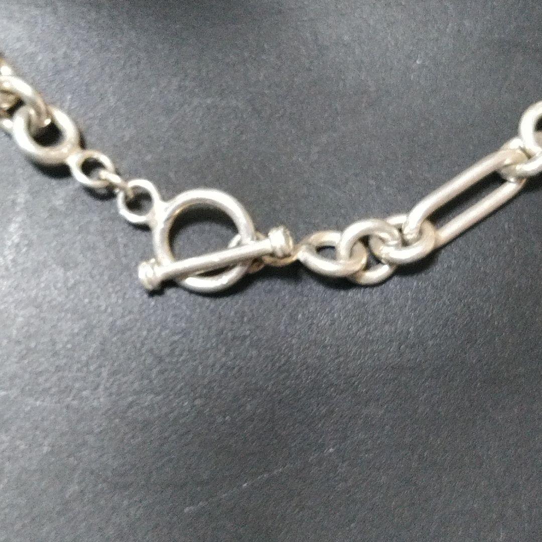 M*様 SILVER 925 オーバル & サークル チェーン ネックレス 未使