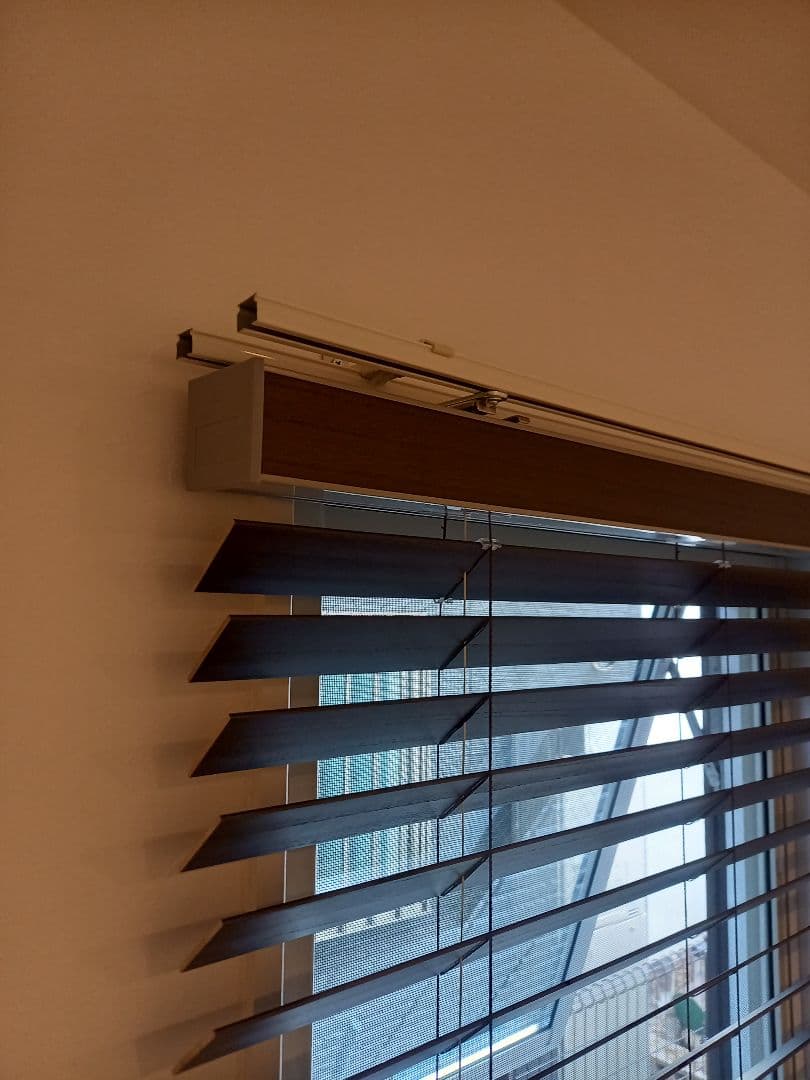 カーテンレール専用 木製ブラインド【穴あけ不要】※最終お値下げ❗