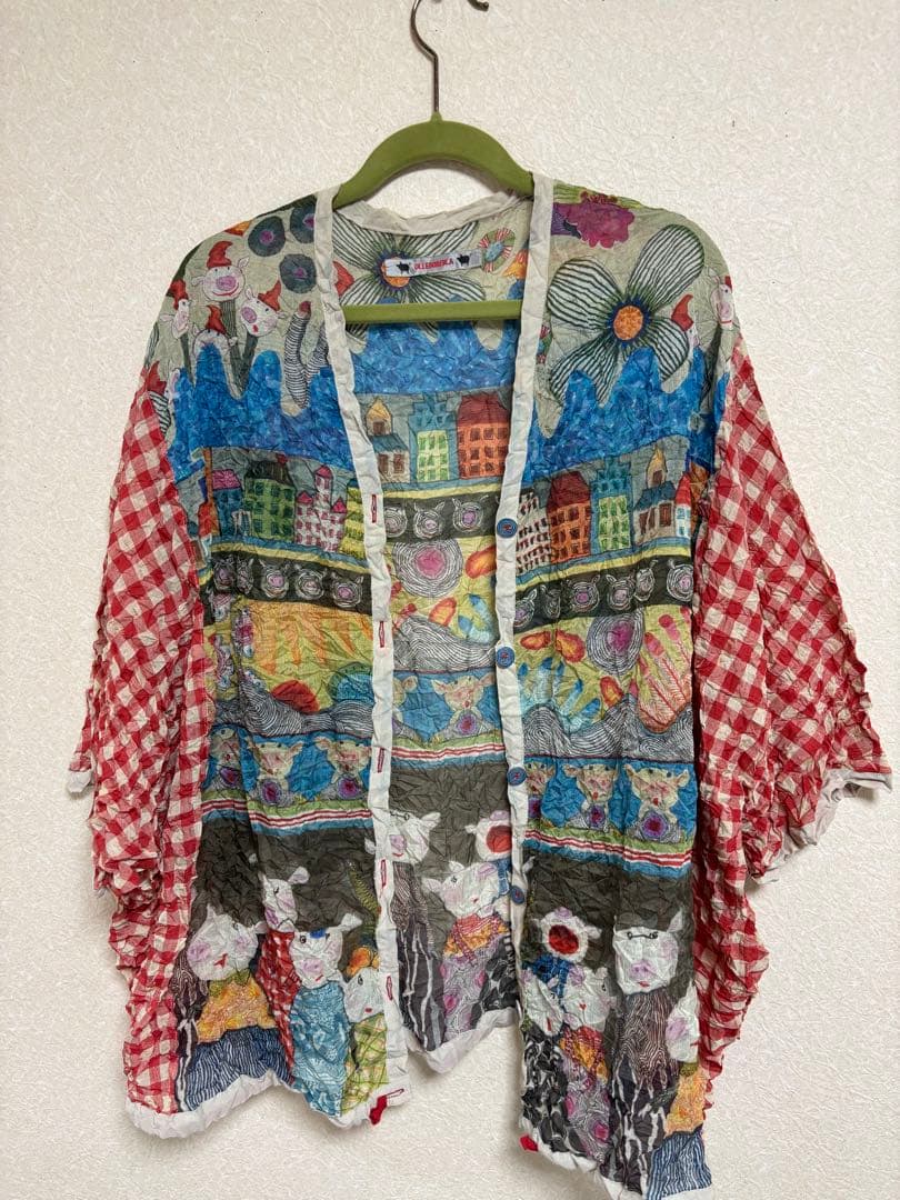 【アルカリ】オレボレブラ シワ加工 7分袖シャツ