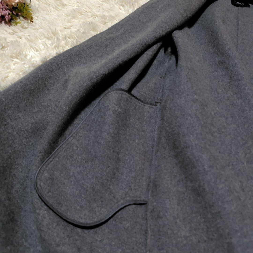 【マキシ♡定価4万】ノークバイザライン　リバーウールコート　ベルテッド　グレー