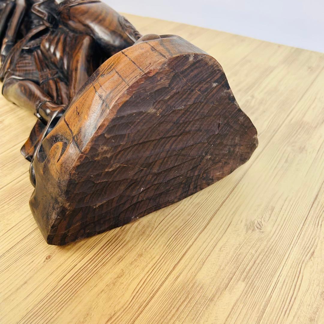 バリ島 木彫り 女性像 2人 高さ80cm 彫刻 黒檀 アンティーク 置物