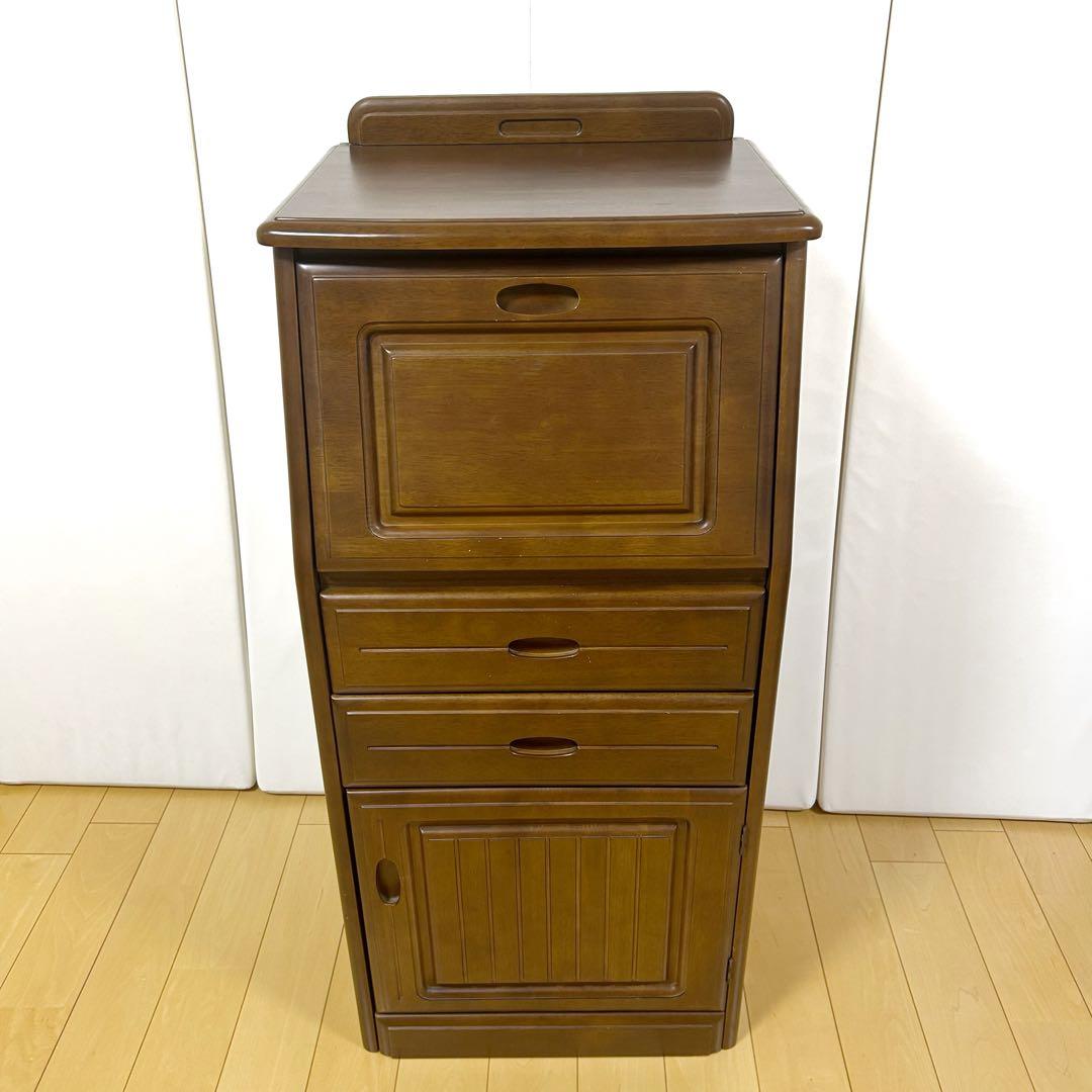 木製　ライティングビュロー　電話台　FAX台　ビューロー　サイドチェスト