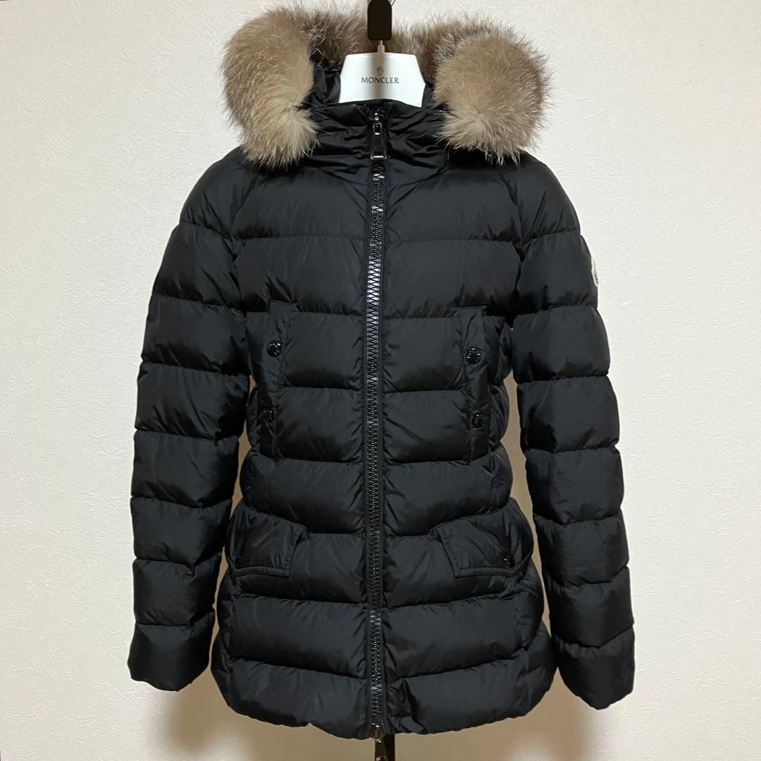 人気★モンクレール　クリオン　CLION 00 リアルファー　ブラック4D273