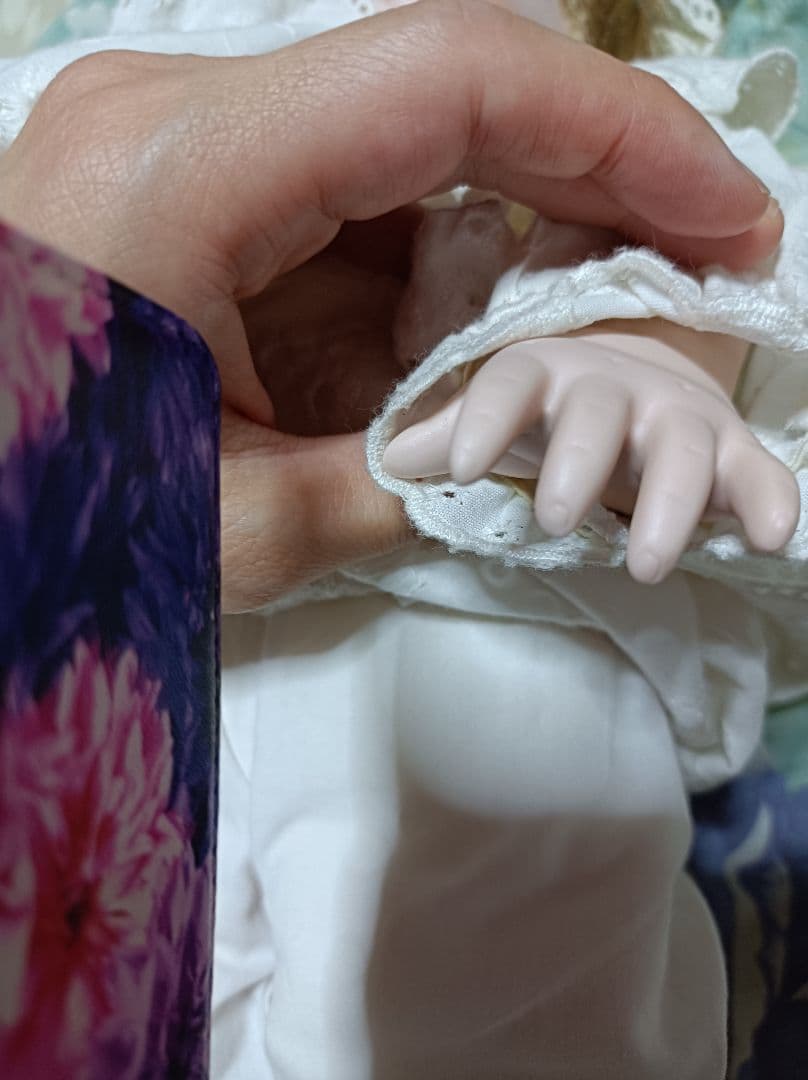 ドイツ スリーピングベビービスクドール赤ちゃん人形 陶器人形アンティークドール