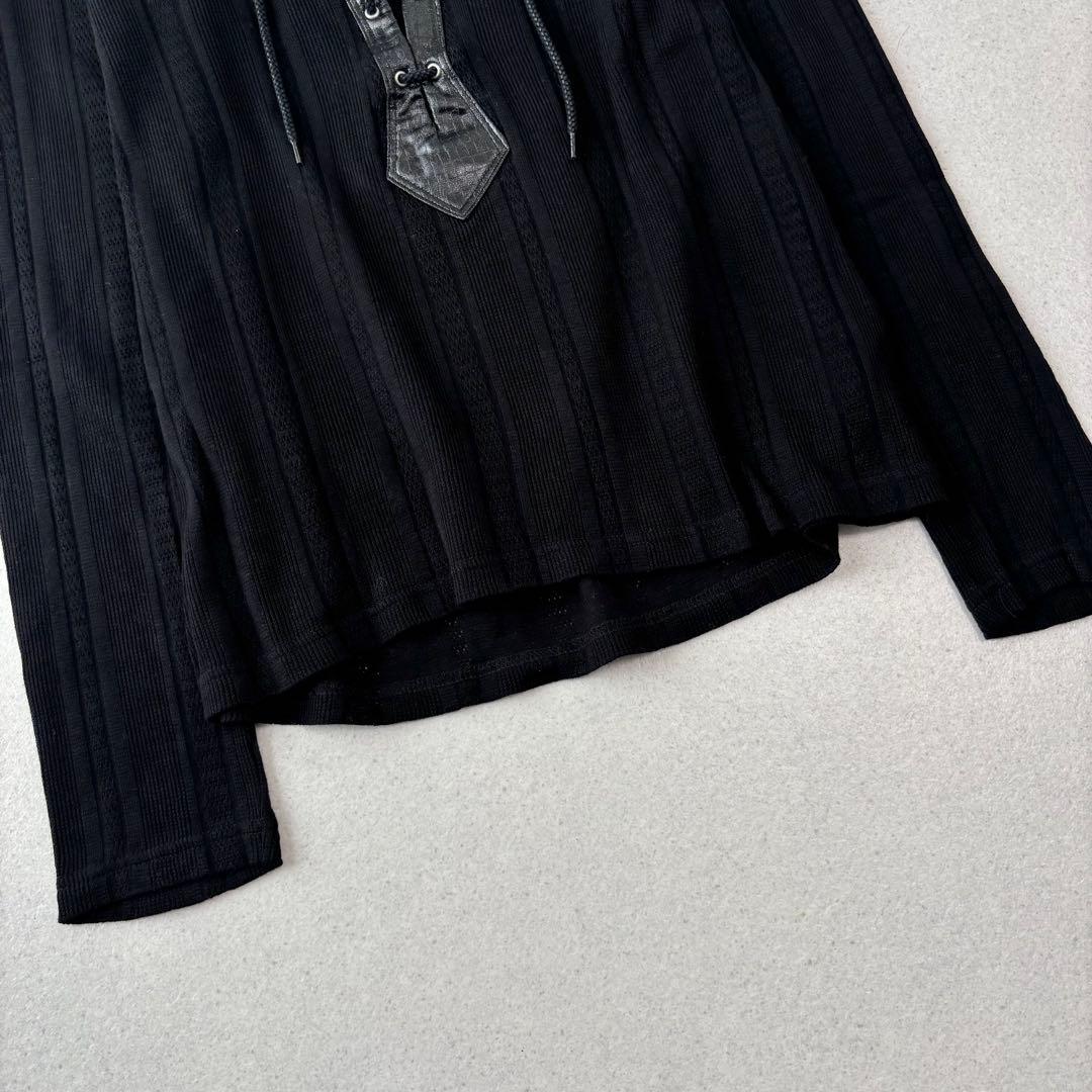 トップス tornado mart lace up tops black 00s Y2K