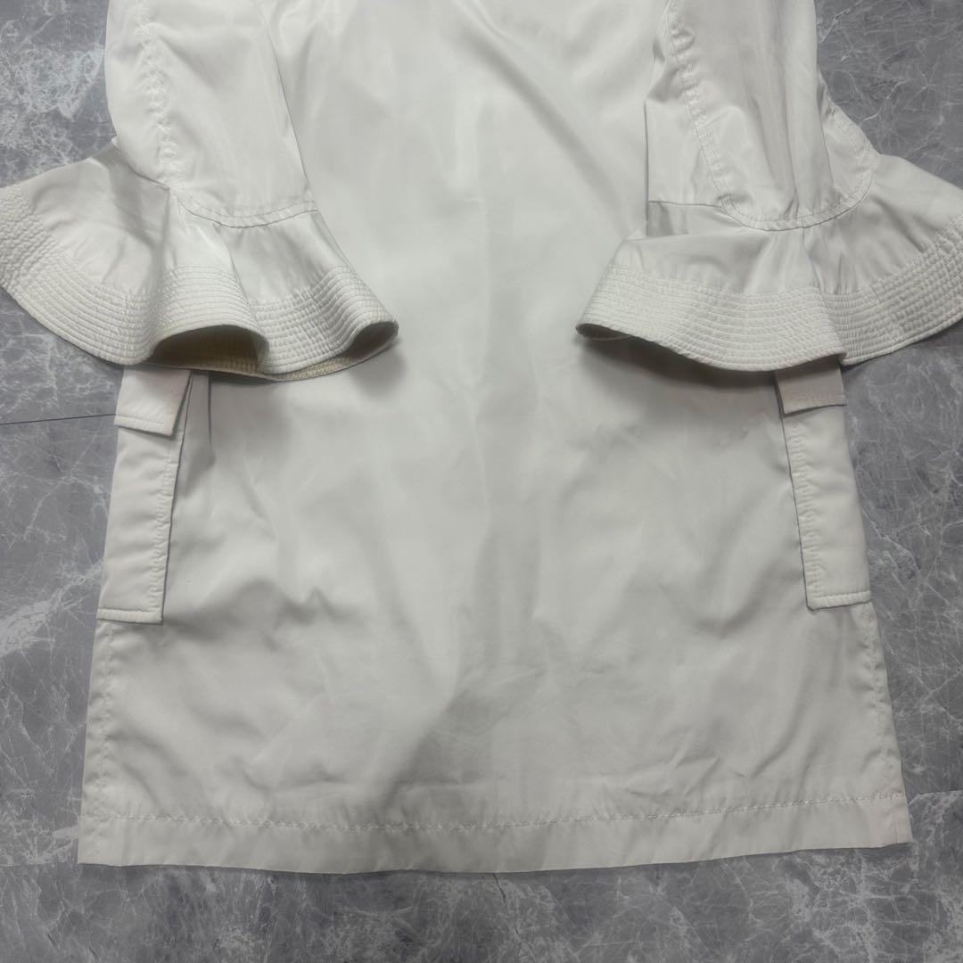 モンクレール×サカイ　2way ナイロンコート　フード　ライトグレー