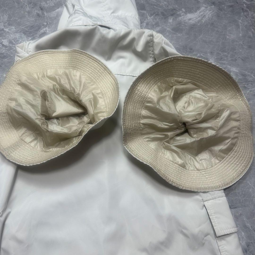 モンクレール×サカイ　2way ナイロンコート　フード　ライトグレー